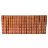 MICHELET, J - Histoire de France : 19 volumes, quarter brown gilt calf, with vellum boards, illust,