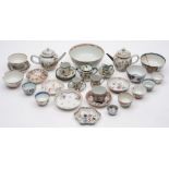 A mixed lot of Chinese and Japanese porcelain: including famille rose export teawares etc