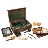 A mixed lot: including a Canton carved ivory card case (damaged), a Spanish bone mounted penknife,