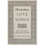 PIPER, John (illustrator) - Elizabethan Love Songs : cloth backed marbled boards, 8vo,