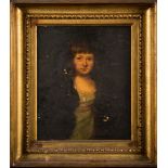 Follower of Thomas Gainsborough- A portrait of Lady Mary Cavendish as a young woman,