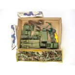 A group of various military vehicles by Dinky and others:, including a Lone Star Armoured Car,