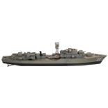 A radio control scale model of the Royal Navy Whitby-class Type 12 frigate HMS Blackpool:,