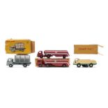 Two French Dinky Panhard 'Esso' livery Articulated Tankers:, one boxed,