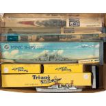 Tri-ang Minic Ships, a group of 1/1200th scale models and accessories:, including SS United States,