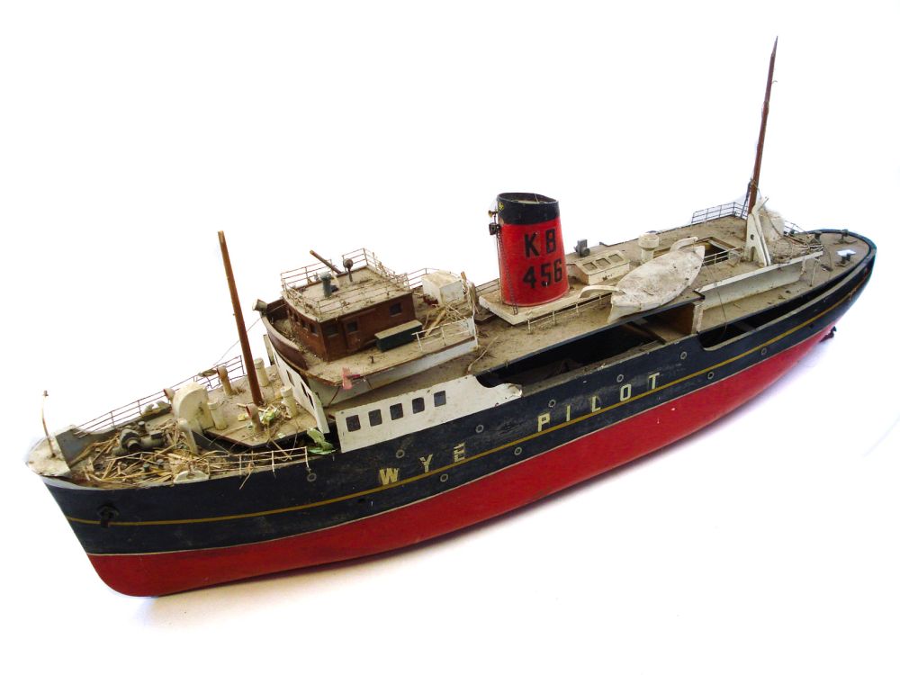 A radio control scale model of the Wye Pilot boat 'KB456':,