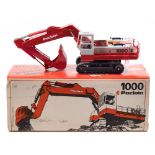 CEF (France) Poclain 1000 Excavator 1/50th scale:, red and grey with black treads,