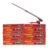 Six Tekno Brand Stege No 409 Fire Ladder trailers:, boxed and an unboxed example, metal ladder ,