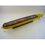 A radio control scale model of a submarine:,