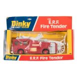 Dinky No 266 ERF Fire Tender 'Falck' :, red chassis with silver fittings and white plastic ladder,