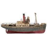 A live steam scale model of the tugboat Sagacity:, the flying bridge with binnacle,