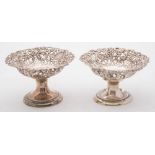 A pair of Victorian silver bon bon dishes, maker William Gibson & John Langman, London,