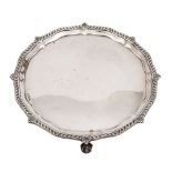 A George VI silver salver, maker Henry Wigfull, Sheffield,