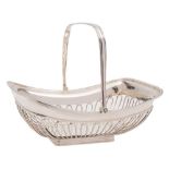 A George V silver swing-handled basket, maker Jay, Richard Attenborough Co Ltd, Chester,