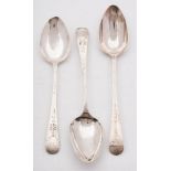 A George III provincial silver Old English pattern table spoon, maker Richard Ferris, Exeter,