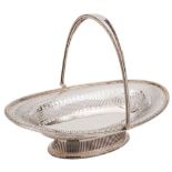 A George V silver swing-handled basket, maker Goldsmiths & Silversmiths Co Ltd, London,