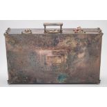 A Saudi Arabian silver plated attaché case: with inscribed panel,