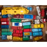 A loose group of various Corgi and Dinky vehicles:, including two car transporters etc.