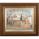 A late 19th /early 20th century advertising print for 'F H Ayres - Billiard tables - bagatelle
