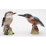 A Beswick model of a Kookaburra:, No 1159 and a model of a Kingfisher No 2371.