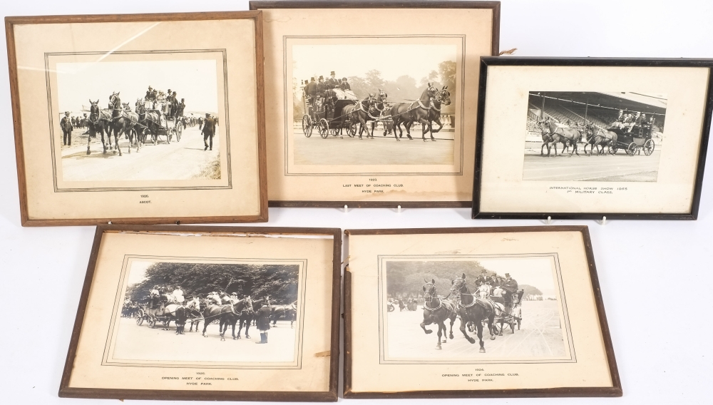 A group of five framed Coaching Club photographs:,