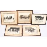A group of five framed Coaching Club photographs:,