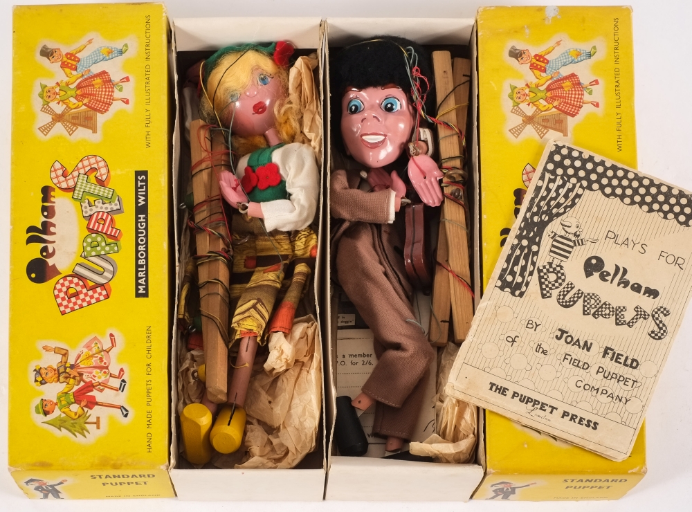 Two Pelham Puppets No1 'Pop Star' and SS 'Tyro Girl':,