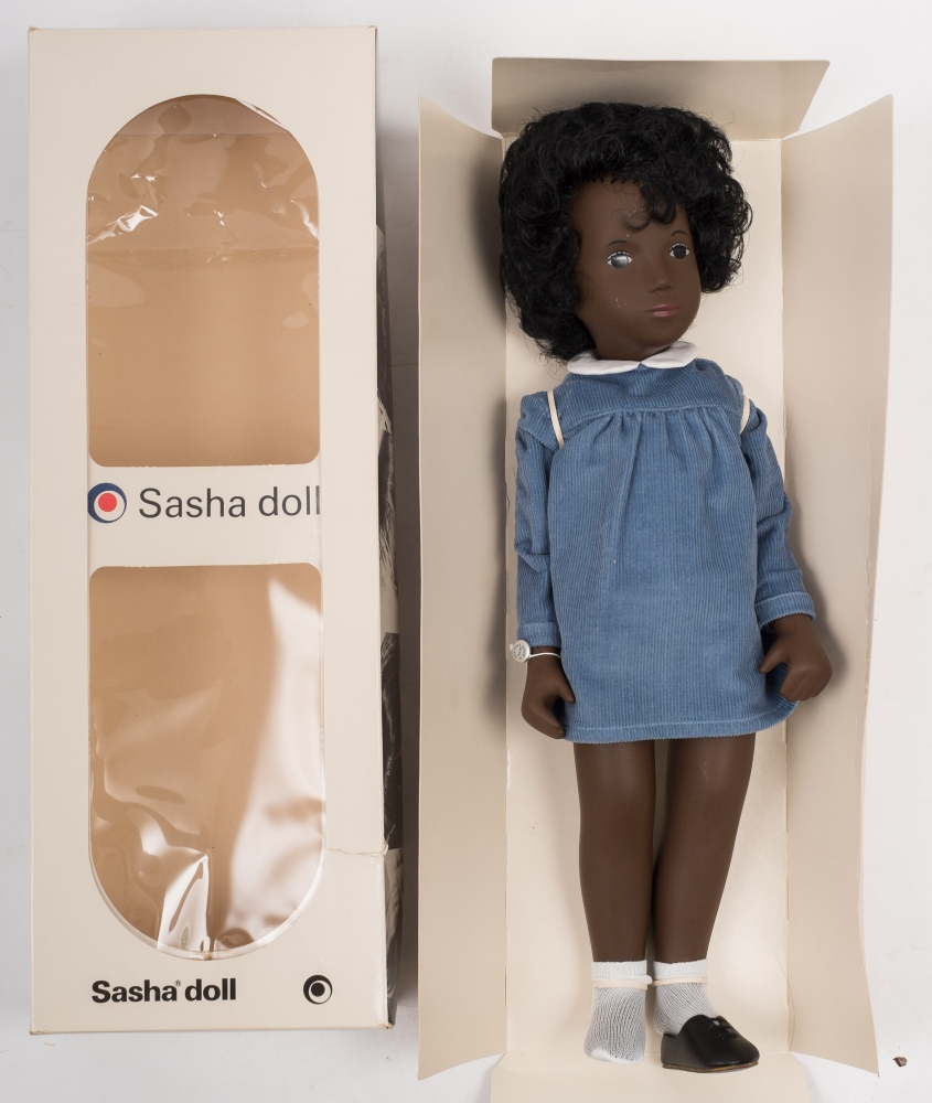 A Sasha 'Doll 'Cora' No 119:, black hair, painted face and vinyl body,