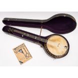 'The Winston Premier Model 3' five string banjo by J G Abbott & Co London:,