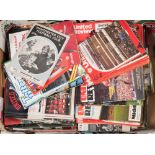 A collection of various Manchester United and Manchester City programmes:,