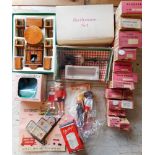 Triang, Spot-On, a collection of assorted dolls house furniture: including G-Plan Table and chairs,