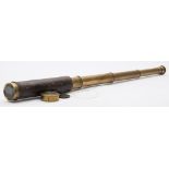 A brass four draw 'Best Portable Achromatic' telescope, by Josh Somalvico & Co ,London,