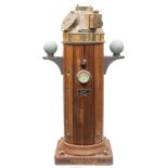 A 'Sestrel' teak and brass ship's binnacle by Henry Browne & Son , Essex:, type number 90327,