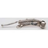 A Victorian silver bosun's whistle, maker Hilliard & Thomason, Birmingham,