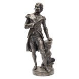 A late 19th/early 20th century spelter figure of 'Admiral Nelson' after Sylvain Kinsburger