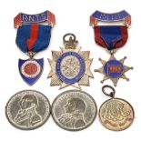 Two enamel Royal Navy Temperance Society jewels:,