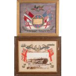 A group of three late 19th century sailor's woolworks:,