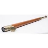 A leather cased two draw sighting telescope by Ross, London :, number 77994,