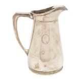 A silver plated hot water jug for the Orient Line by Mappin & Webb, London:,
