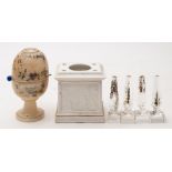 Optical Toys- a Victorian alabaster Peep Egg 'A present from Clifton':,