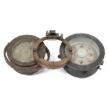 An Admiralty pattern 01151A compass and a Sestrel 4 inch liquid filled compass with an associated