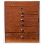 An early 20th century mahogany microscope slide/specimen cabinet:,