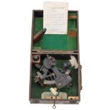 An Admiralty issue 3 1/2 inch radius vernier sextant by Kelvin Hughes, London:, number 41726,