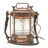 A German copper ship's lamp 'Vislicht':, 35cm high. .