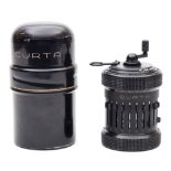 A Curta Type II calculator by Contina Ltd, Mauren:,