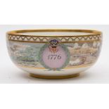 A Royal Copenhagen porcelain American Revolution Commemorative bowl:,