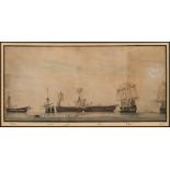 T H Jones, HMS Princess Royal [19th Century]- The Battle of Genoa; HMS Illustrious, HMS Courageux,