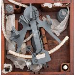 A Royal Navy 8 inch radius vernier sextant by Hughes & Sons Ltd, London:, no 38239,