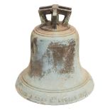 A 19th century cast bell by J Warner & sons Ltd, London:,