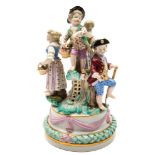 A Meissen figural group of children: after the model by J.J.
